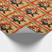 Pirate grappige inpakdocumenten voor leraar/auteur cadeaupapier (Hoek)