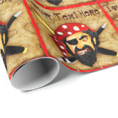 Pirate grappige inpakdocumenten voor leraar/auteur cadeaupapier (Rol Hoek)
