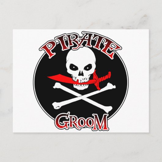 Pirate Groom Briefkaart (Voorkant)