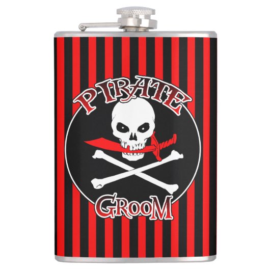 Pirate Groom Flask Heupfles (Voorkant)