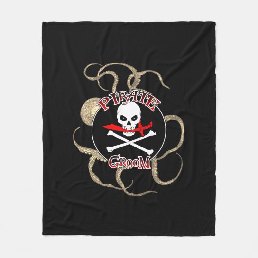 Pirate Groom Fleece Deken (Voorkant)