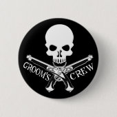 Pirate Groom's Crew Dark Button (Voorkant)
