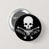 Pirate Groom's Crew Dark Button (Voorkant /achterkant)