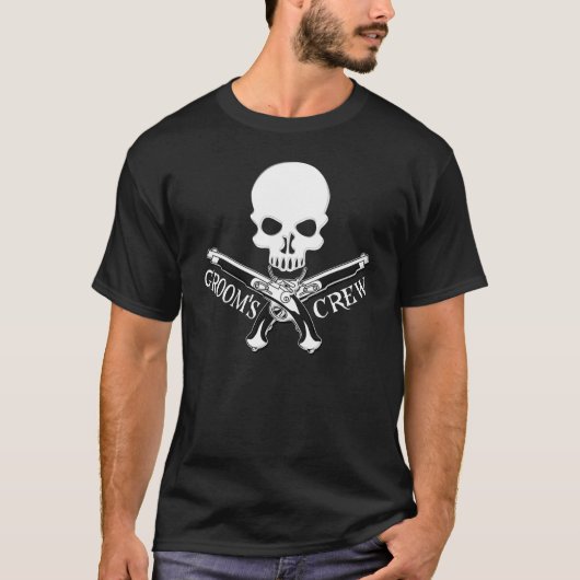 Pirate Groom's Crew Dark T-shirt (Voorkant)