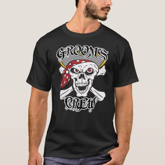 Pirate Groom's Crew T-shirt (Voorkant)