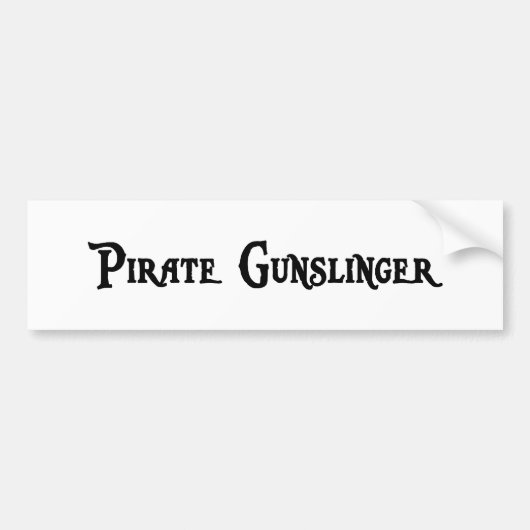 Pirate Gunslinger Bumpersticker (Voorkant)