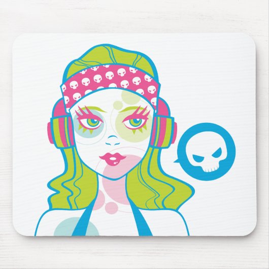 Pirate Gurl Mousepad Muismat (Voorkant)