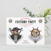 Pirate Halloween Costume Party Adult Kaart (Staand voorkant)