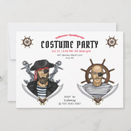 Pirate Halloween Costume Party Adult Kaart