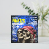 Pirate Halloween Party Invitation Kaart (Staand voorkant)