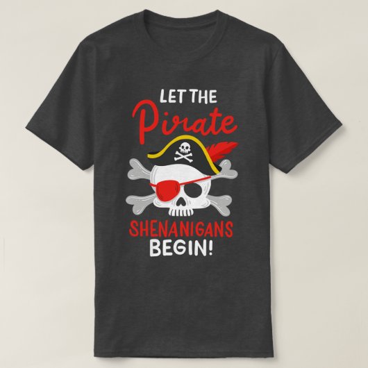 Pirate Halloween Pirate Thema T-shirt (Design voorkant)