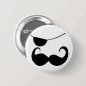 Pirate Handlebar Mustache Ronde Button 5,7 Cm (Voorkant /achterkant)