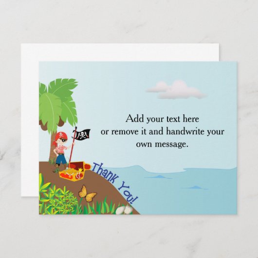 Pirate Hartelijk dank Bedankkaart (Voorkant / Achterkant)