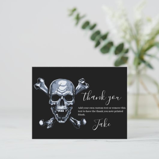 Pirate Hartelijk dank voor het Briefkaart Skull en (Staand voorkant)