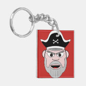 Pirate Head Art Design Sleutelhanger (Voorkant Links)