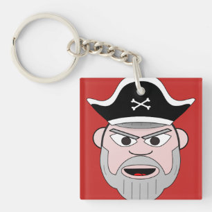 Pirate Head Art Design Sleutelhanger