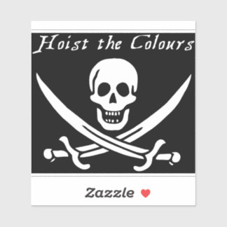 Pirate Hoist the Colors Sticker