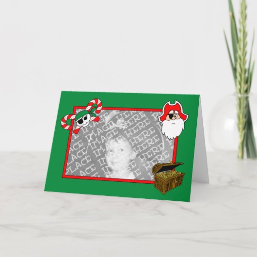 Pirate Holiday Kaart Sjabloon (Design#2) (Voorkant)