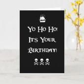 Pirate Humor Verjaardag Kaart (Gele Bloem)