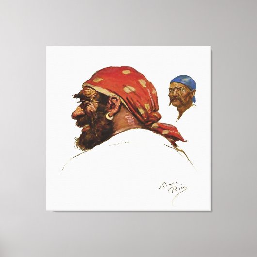 “Pirate” Illustratie door Norman Price Canvas Afdruk (Voorkant)