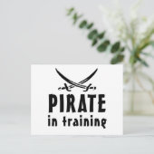 Pirate in opleiding briefkaart (Staand voorkant)