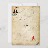 Pirate Invitation Boy Birthday Party Pirate Invite Kaart (Achterkant)