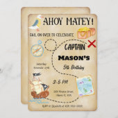 Pirate Invitation Kaart (Voorkant / Achterkant)