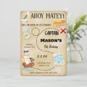 Pirate Invitation Kaart (Staand voorkant)