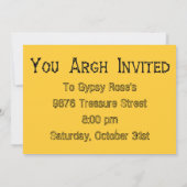 Pirate Invitation Kaart (Achterkant)