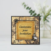 Pirate Invitations Kaart (Staand voorkant)