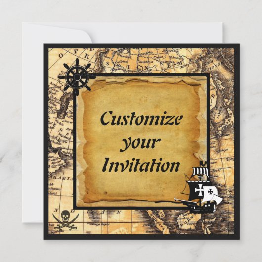 Pirate Invitations Kaart (Voorkant)