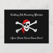 Pirate Invite Briefkaart (Voorkant)