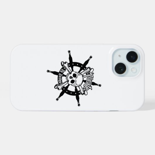 Pirate iPhone Case 15 iPhone 15 Case (Achterkant horizontaal)