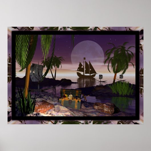 Pirate Island door David Wilder Poster (Voorkant)