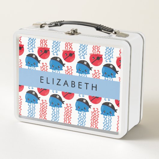 Pirate Jellyfish, Jellyfish Pattern, Jouw naam (Voorkant)