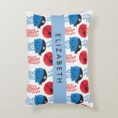 Pirate Jellyfish, Jellyfish Pattern, Jouw naam Accent Kussen (Voorkant(Verticaal))