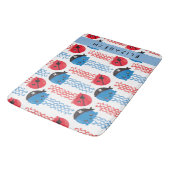 Pirate Jellyfish, Jellyfish Pattern, Jouw naam Badmat (Gekanteld)