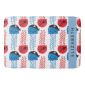 Pirate Jellyfish, Jellyfish Pattern, Jouw naam Badmat (Voorkant)