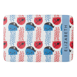 Pirate Jellyfish, Jellyfish Pattern, Jouw naam Badmat