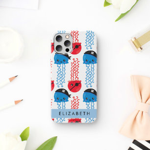 Pirate Jellyfish, Jellyfish Pattern, Jouw naam Case-Mate iPhone Case