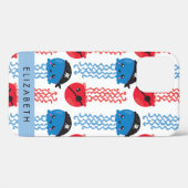 Pirate Jellyfish, Jellyfish Pattern, Jouw naam Case-Mate iPhone Case (Achterkant (horizontaal))