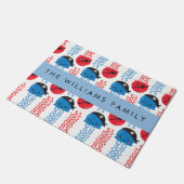 Pirate Jellyfish, Jellyfish Pattern, Jouw naam Deurmat (Schuin)