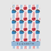 Pirate Jellyfish, Jellyfish Pattern, Jouw naam Golfhanddoek (Voorkant)