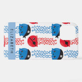 Pirate Jellyfish, Jellyfish Pattern, Jouw naam iPhone Hoesje (Achterkant horizontaal)
