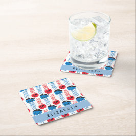 Pirate Jellyfish, Jellyfish Pattern, Jouw naam Kartonnen Onderzetters