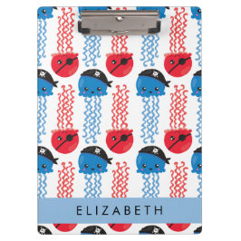 Pirate Jellyfish, Jellyfish Pattern, Jouw naam Klembord