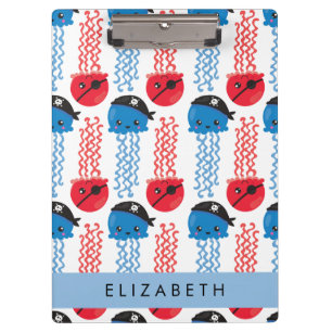Pirate Jellyfish, Jellyfish Pattern, Jouw naam Klembord