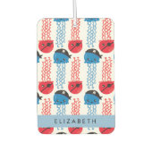 Pirate Jellyfish, Jellyfish Pattern, Jouw naam Luchtverfrisser (Voorkant)