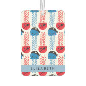 Pirate Jellyfish, Jellyfish Pattern, Jouw naam Luchtverfrisser (Achterkant)