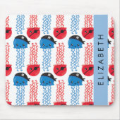 Pirate Jellyfish, Jellyfish Pattern, Jouw naam Muismat (Voorkant)